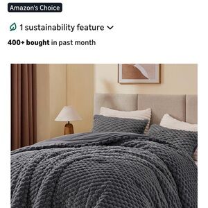 Elegant Charcoal Textured Comforter Set